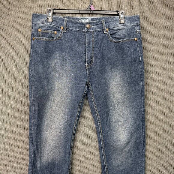 M. Gordon Mens Size W36 L30 Blue Slim Straight Denim Jeans - Picture 9 of 10